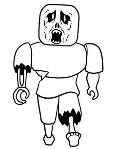 Afbeeldingsresultaten voor Roblox Zombie Coloring Pages