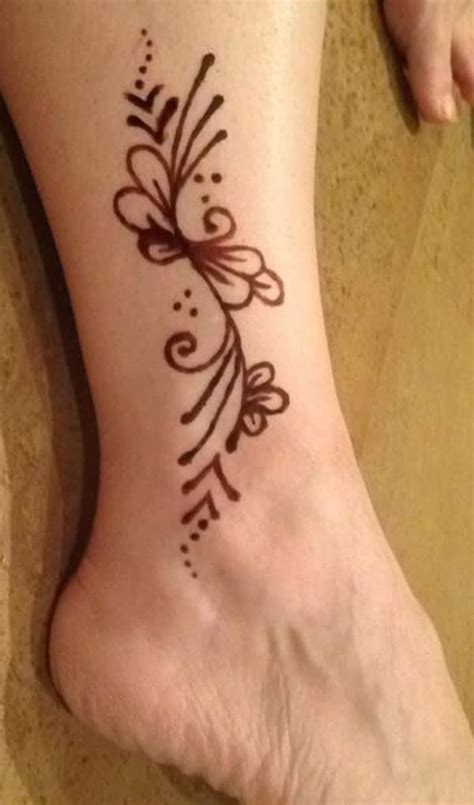Simple Henna Ankle Designs