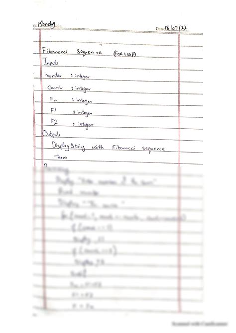 Toradh íomhá ar Examples of a Sequence in an Algorithm