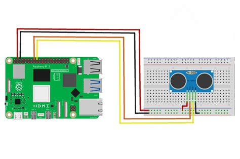 Interface Ultrasonic Sensor to Raspberry Pi に対する画像結果
