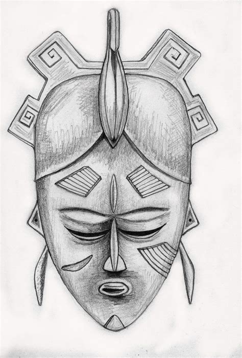 Image result for African Sun Mask Sketch