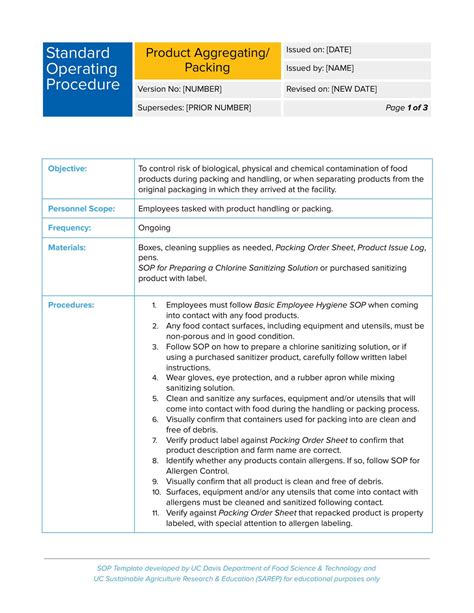 Afbeeldingsresultaten voor Free Printable SOP Template