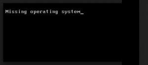 Image result for Missing Operating System