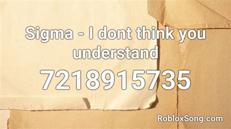 Image result for Sigma Song Roblox ID
