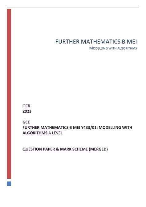 Résultat d’images pour OCR MEI Further Maths B