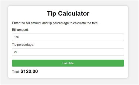 Tip Calculator に対する画像結果