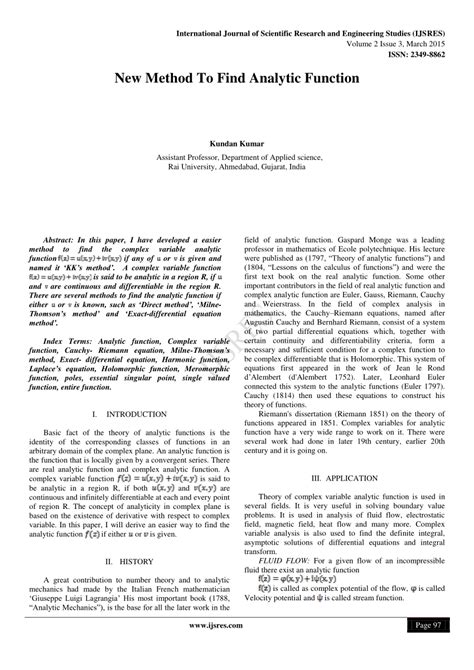 Image result for Finding Analytic Function