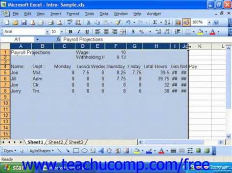 Toradh íomhá ar MS Excel 2003 Tutorial