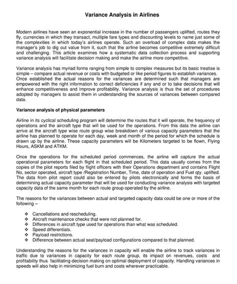 Image result for Variance Analysis Report Sample