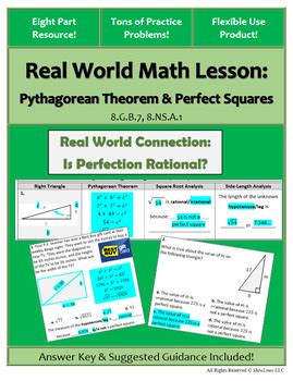 Image result for Pythagorean Theorem Example Perfect Square