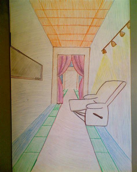Image result for 2-Point Perspective Hallway