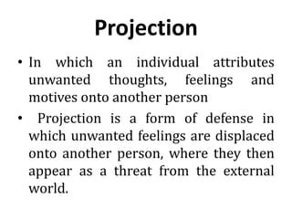Image result for Projection Defense Mechanism Example