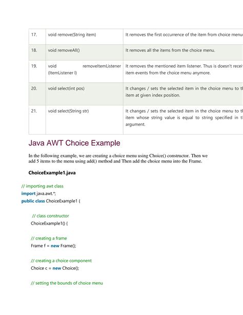 Image result for Java AWT colorList