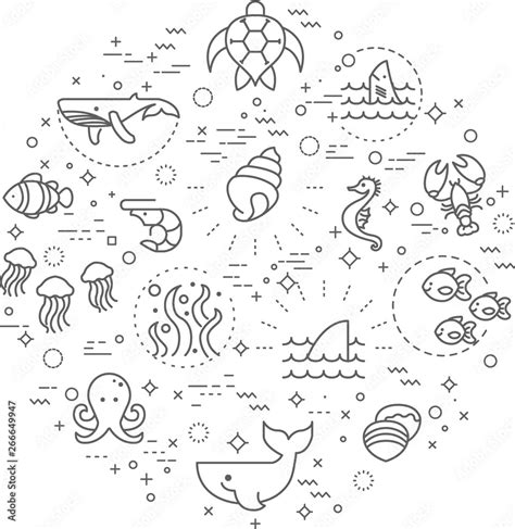 Image result for Ocean Theme Linear Drawing