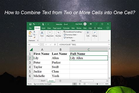 Image result for How to Combine Strings in a Single Cell Excel