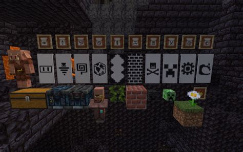 Toradh íomhá ar Minecraft Loom Banner Patterns