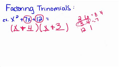 Factoring Trinomial Tutorial に対する画像結果