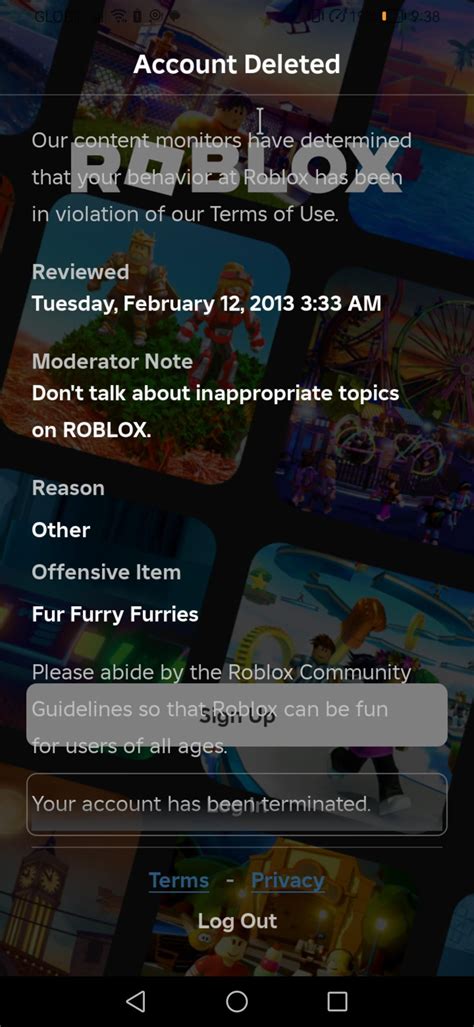 Image result for Roblox Permanent Ban Screen Prank
