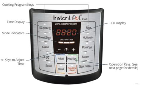 Instant Pot Lux User Guide に対する画像結果