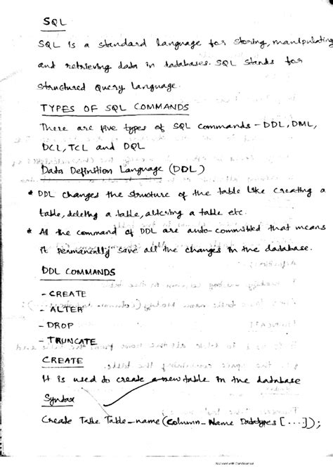 Image result for Commands in DBMS