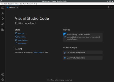 Image result for Visual Studio Code Starting Page