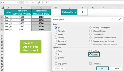 Image result for How to Divide Using Commands in Excel