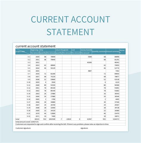 Image result for Blank Account Statement Template Excel