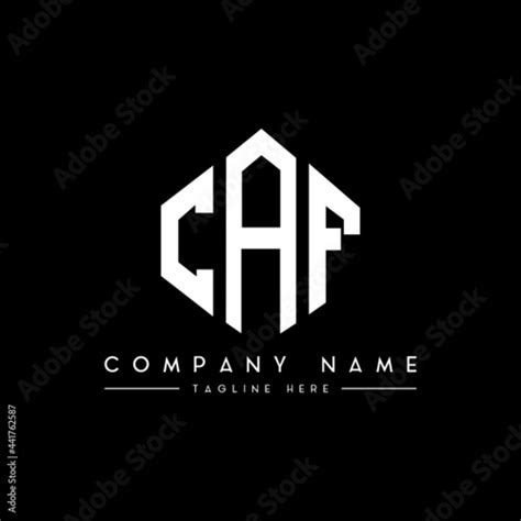 CAF letter logo design with polygon shape. CAF polygon logo monogram ...