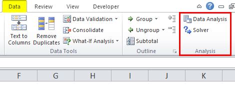 Toradh íomhá ar Data Analysis Tool Excel