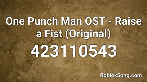 Image result for One Punch Man Roblox Image ID