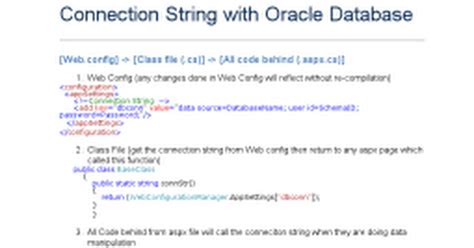 Toradh íomhá ar Connection String for Oracle