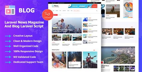 Afbeeldingsresultaten voor Magazine Website Script in Laravel