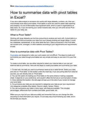 Image result for +How to Summarise Excel Data in a Table