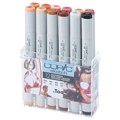 Copic Sketch Marker Set 12 Piece Skin Tones - Helping Hands Craft