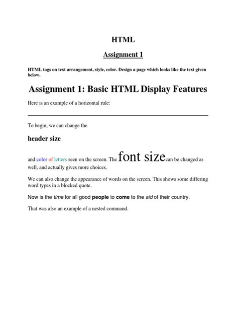 Image result for How to Write an Assignment Using HTML
