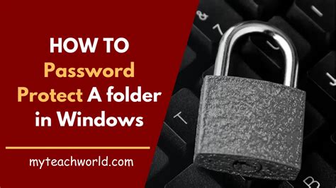 Image result for How to Password Protect a Computer Folder