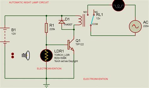 Image result for Night LED Light Circuit Diagram