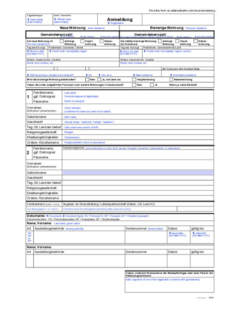 Depending Form for Anmeldung に対する画像結果