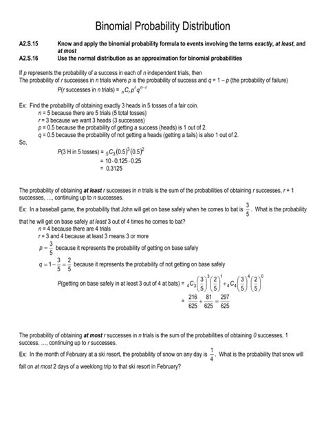 Afbeeldingsresultaten voor At Most Binomial Probability