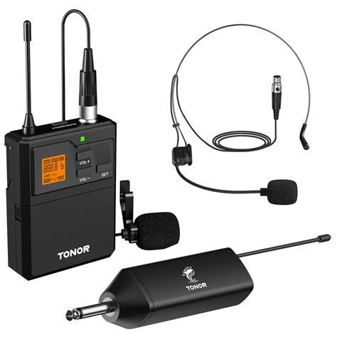 TW621 UHF Wireless Microphone System with Headset Mic/Lavalier Lapel ...