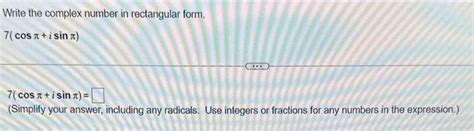 Toradh íomhá ar Write in Rectangular Form