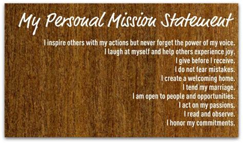 Examples of Personal Mission に対する画像結果
