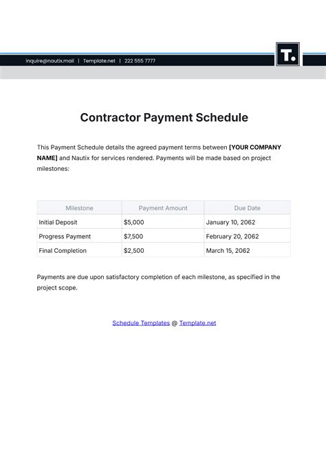 Image result for Contractor Payment Contract Template