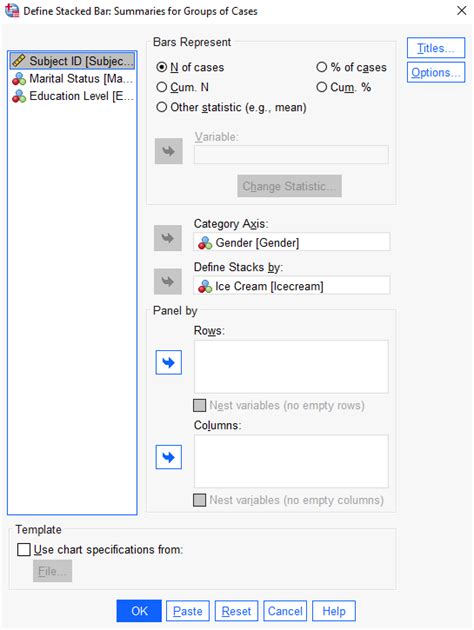 Toradh íomhá ar How to Create a Stacked Bar Chart in SPSS