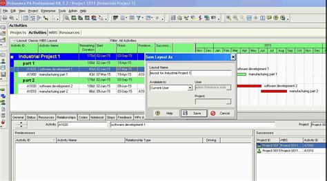 Toradh íomhá ar Application of Primavera P6