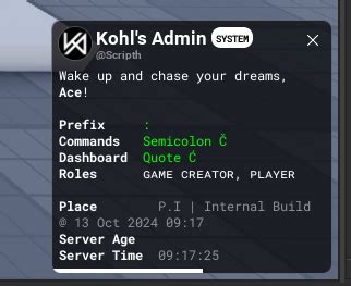 Image result for Kohl's Admin Pin Roblox