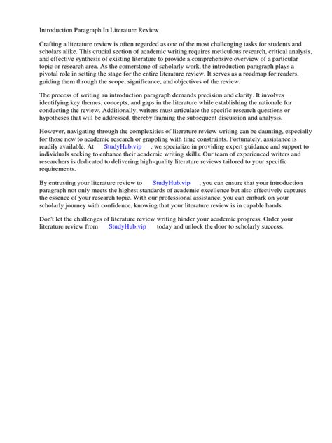 Image result for Literature Review Introduction Paragraph