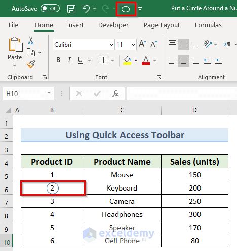 Image result for How to Circle in Excel