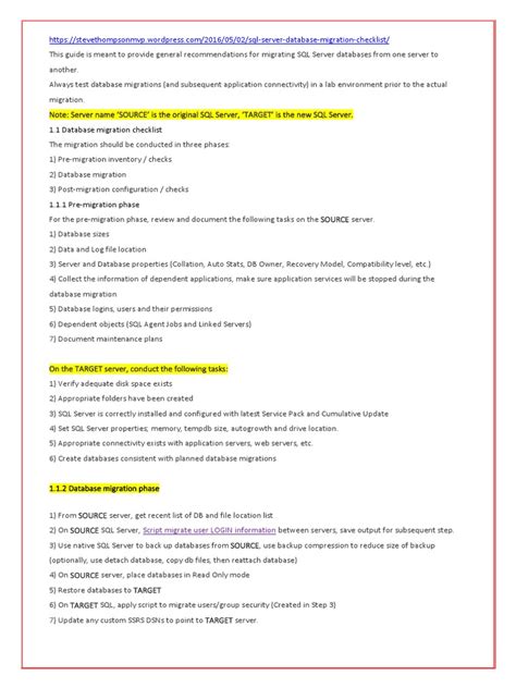 SQL Server Migration Checklist 的图像结果