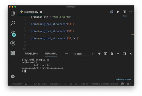 Image result for Python Center Print